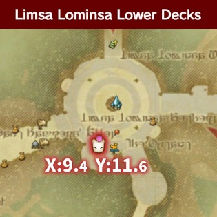 FFXIV Limsa Lominsa Lower Decks Itinerant Moogle