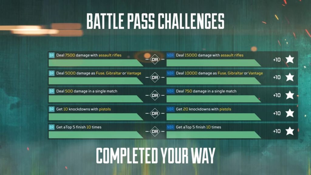 Battle Pass Challenges BR or NBR