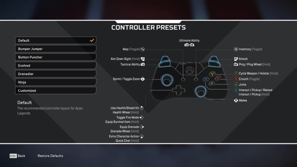 Controller Layout Interact / Reload