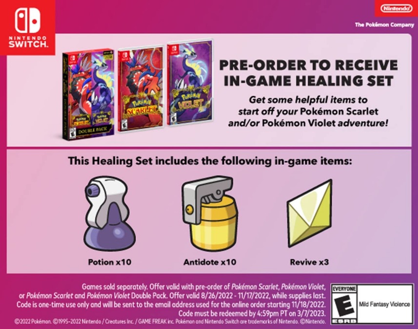 Pokemon Scarlet and Violet Healing Set