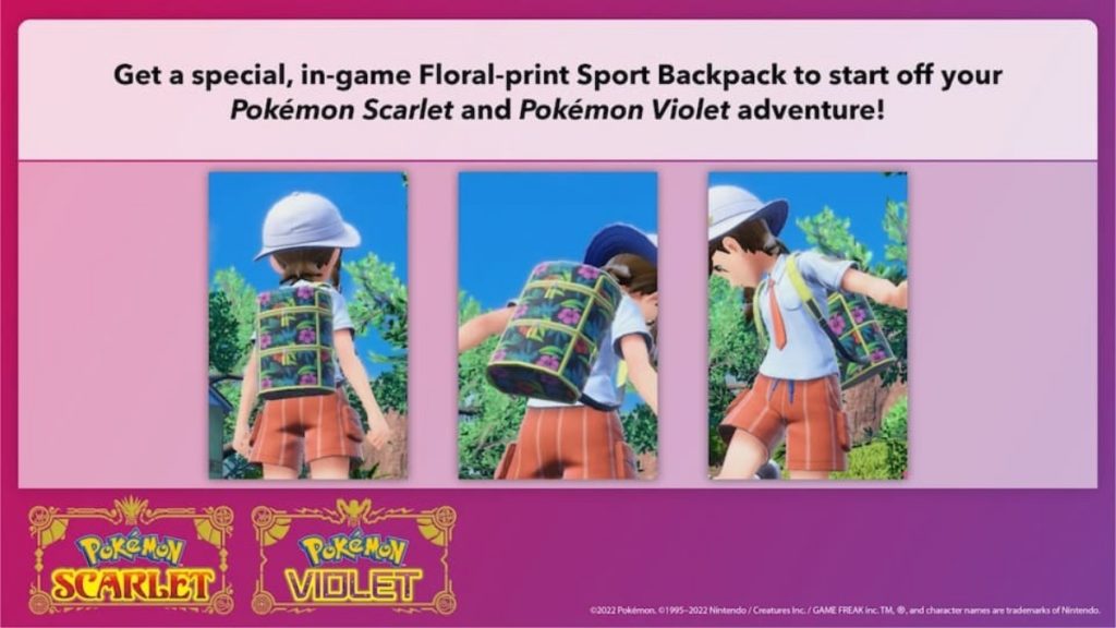 Pokemon Scarlet and Violet Pokemon center sports backpack
