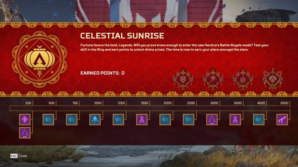 Celestial Sunrise Prize Tracker