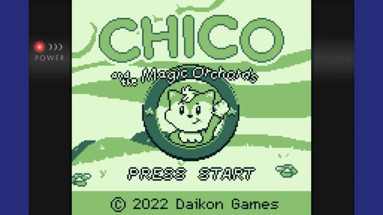 Chico DX title Chico and the Magic Orchards screen