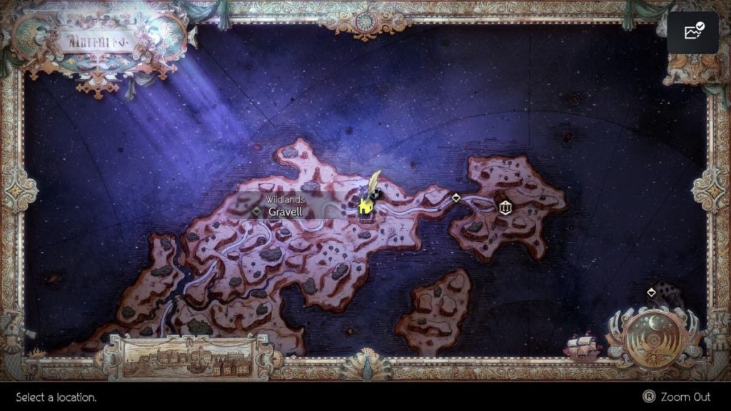Octopath traveler 2 arms master map location gravell